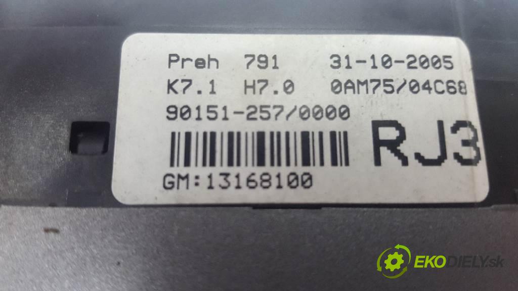 OPEL ZAFIRA B 2007 88kw B 1910 Panel ovládania kúrenia 13168100 (Prepínače, spínače, tlačidlá a ovládače kúrenia)