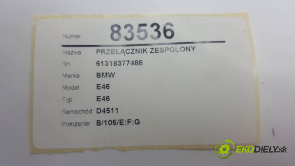 BMW E46 E46 2000 100kw E46 1951 Prepínač kombinovaný 61318377488 (Prepínače, spínače, tlačidlá a ovládače kúrenia)