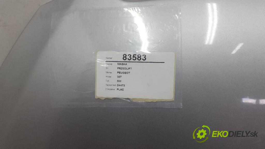 PEUGEOT 307 SW 2005 80kw SW 1560 kapota PRZEDLIFT