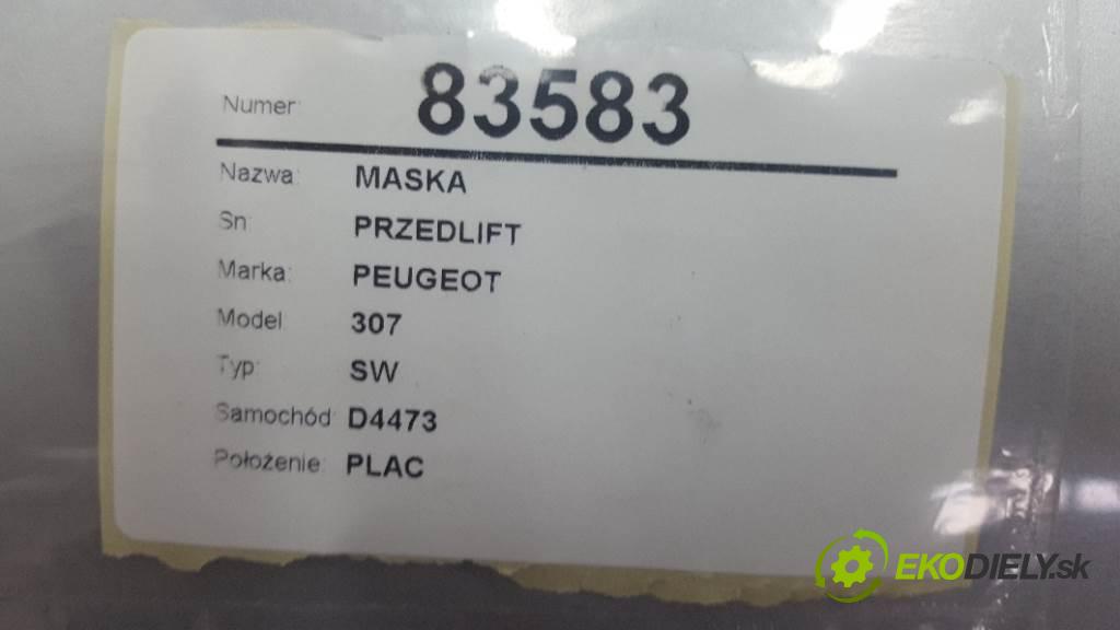 PEUGEOT 307 SW 2005 80kw SW 1560 kapota PRZEDLIFT
