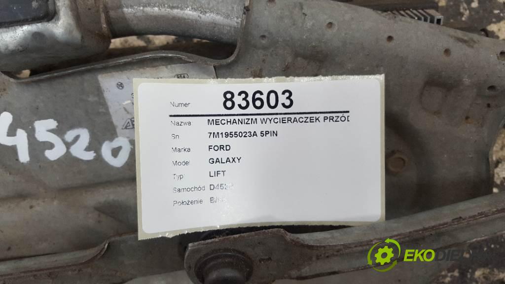FORD GALAXY LIFT 2000 85kw LIFT 1896 Mechanizmus stieračov predný 7M1955023A 5PIN (Motorčeky stieračov predné)