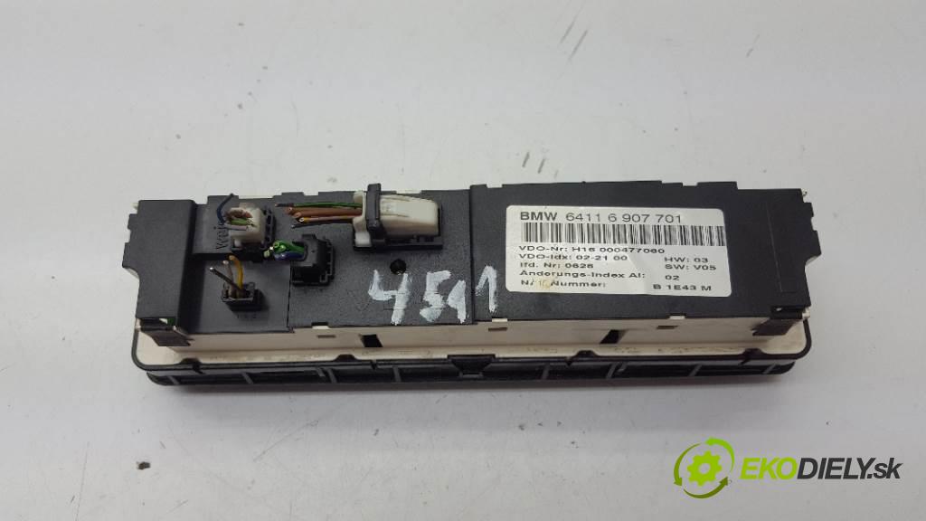 BMW E46 E46 2000 100kw E46 1951 Panel ovládania kúrenia 64116907701 (Prepínače, spínače, tlačidlá a ovládače kúrenia)