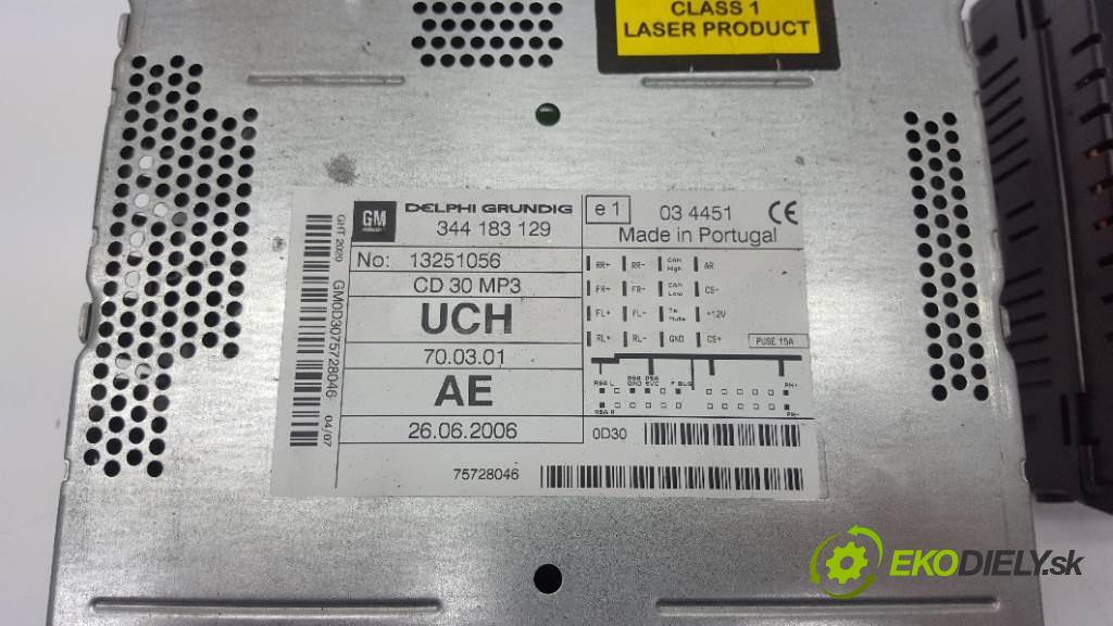 OPEL ZAFIRA B 2007 74kw B 1910 RADIO 13251056 13111163 (Audio zariadenia)