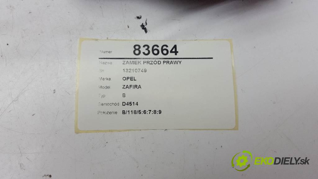 OPEL ZAFIRA B 2007 74kw B 1910 zámok přední část pravý 13210749