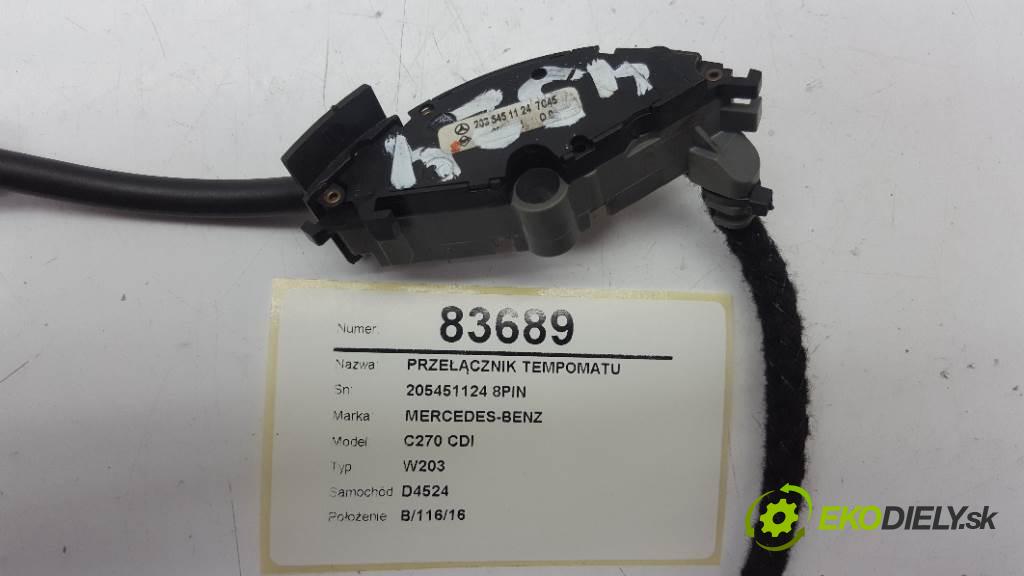 MERCEDES-BENZ C270 CDI W203 2001 125kw W203 2685 přepínač tempomatu 205451124 8PIN