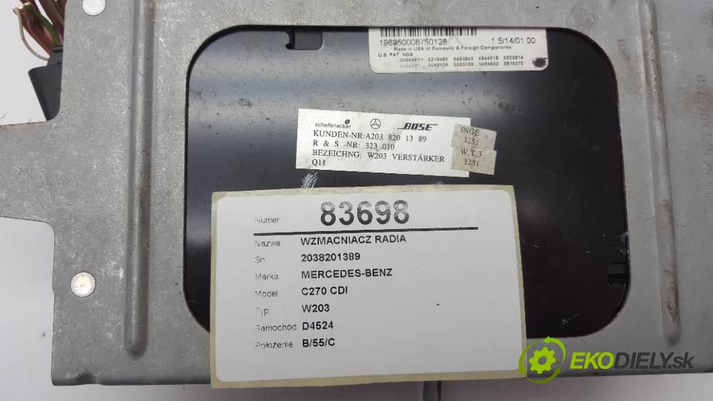 MERCEDES-BENZ C270 CDI W203 2001 125kw W203 2685 Zosilňovač radia 2038201389 (Zosilňovače)