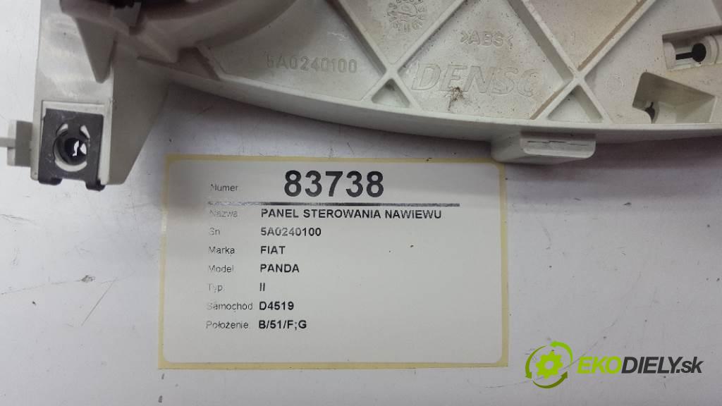 FIAT PANDA II 2003 40kw II 1108 Panel ovládania kúrenia 5A0240100 (Prepínače, spínače, tlačidlá a ovládače kúrenia)