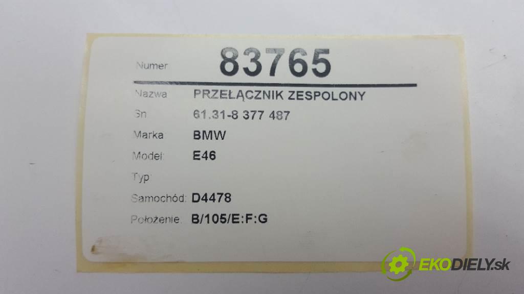BMW E46  2002 85kW    1796 Prepínač kombinovaný 61.31-8 377 487 (Prepínače, spínače, tlačidlá a ovládače kúrenia)