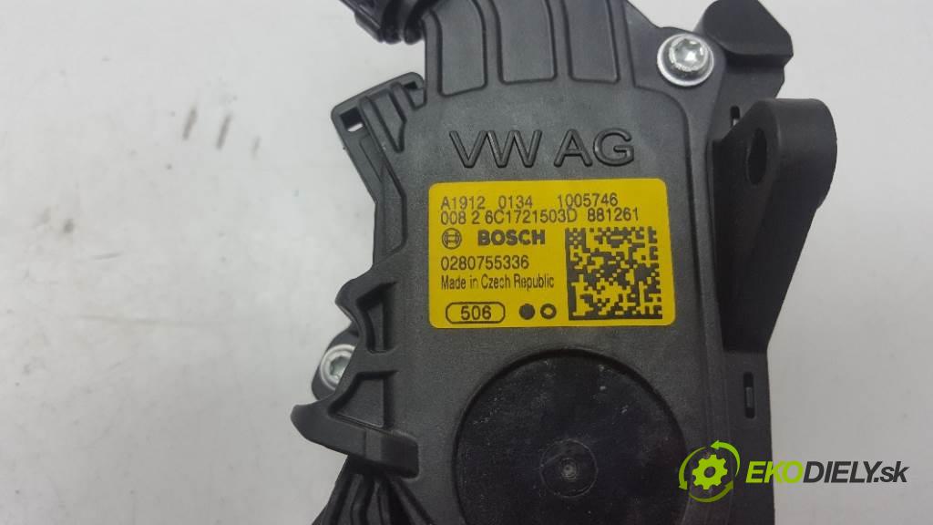 SKODA RAPID  2019 81kW   999 Potenciometer plynového pedálu 0280755336 / 6C1721503 (Pedále)