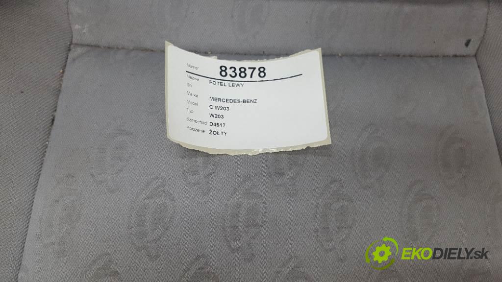 MERCEDES-BENZ C W203 W203 2003 105kw W203 2148 Sedadlo ľavy  (Sedačky, sedadlá)