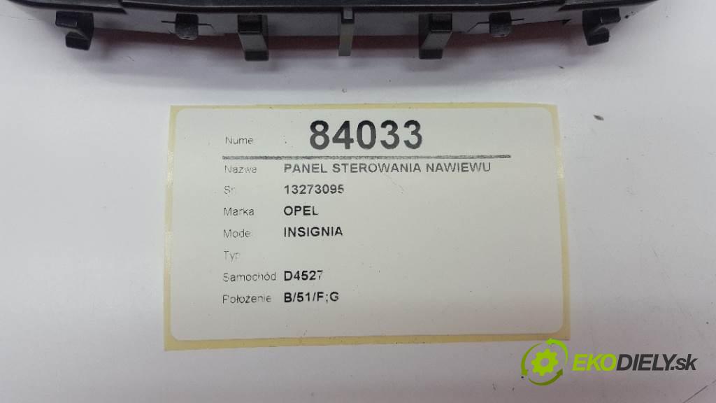 OPEL INSIGNIA   2011 118kw   1956 Panel ovládania kúrenia 13273095 (Prepínače, spínače, tlačidlá a ovládače kúrenia)