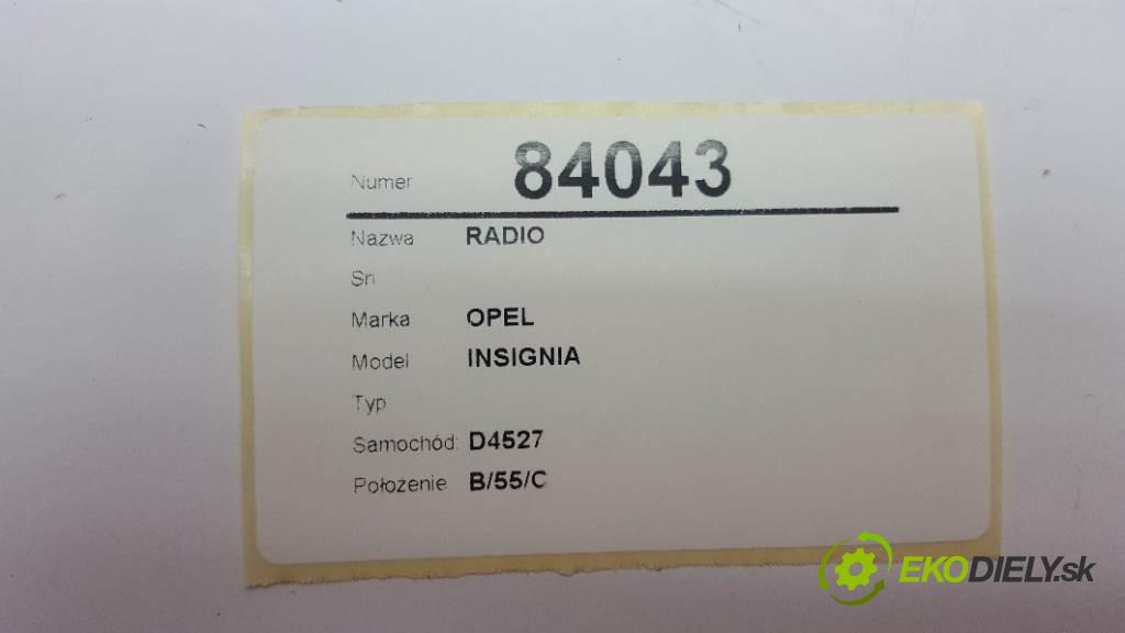 OPEL INSIGNIA   2011 118kw   1956 RADIO  (Audio zařízení)