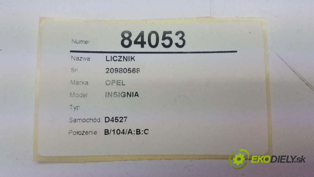 OPEL INSIGNIA   2011 118kw   1956 Prístrojovka 20980568 (Prístrojové dosky, displeje)