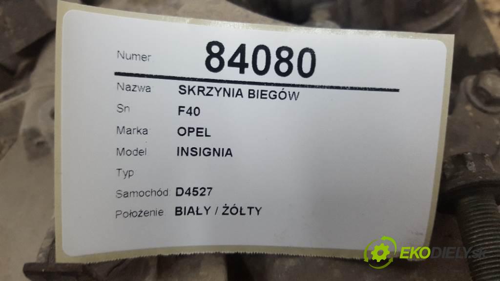 OPEL INSIGNIA   2011 118kw   1956 Prevodovka F40 (Prevodovky)