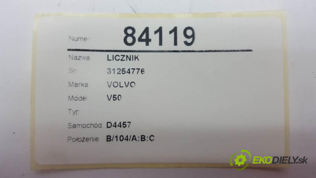 VOLVO V50   2009 136 kW   1997 Prístrojovka 31254776 (Prístrojové dosky, displeje)