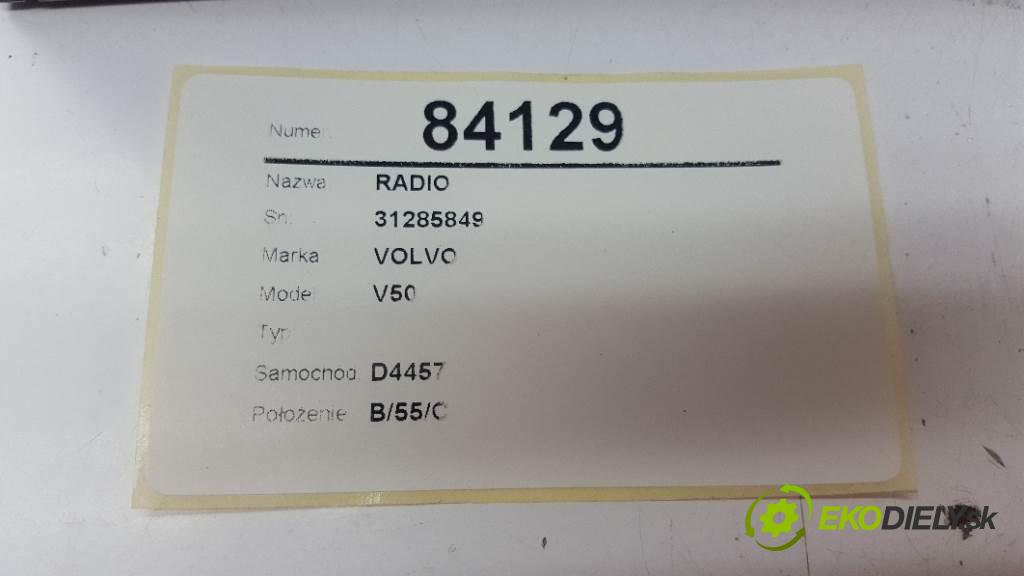 VOLVO V50   2009 136 kW   1997 RADIO 31285849 (Audio zařízení)