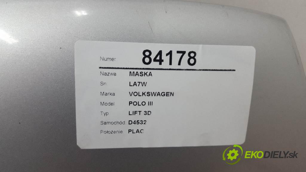 VOLKSWAGEN POLO III LIFT 3D 2001 44kw LIFT 3D 1390 kapota LA7W