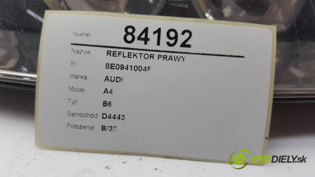 AUDI A4 B6  2022 131 kW B6  1896 Svetlomet pravy 8E0941004F (Pravé)
