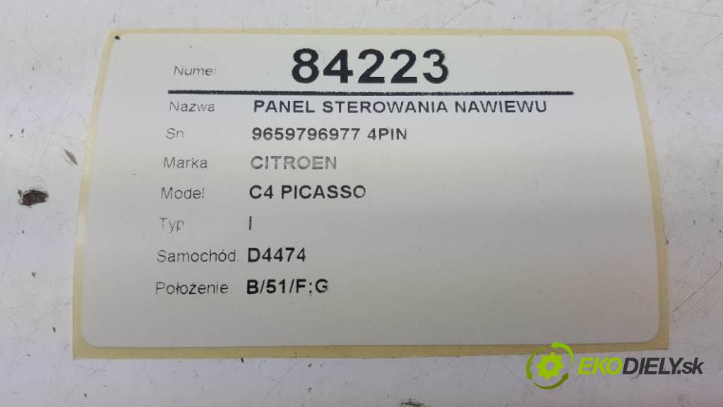 CITROEN C4 PICASSO I 2009 100kw I 1997 Panel ovládania kúrenia 9659796977 4PIN (Prepínače, spínače, tlačidlá a ovládače kúrenia)