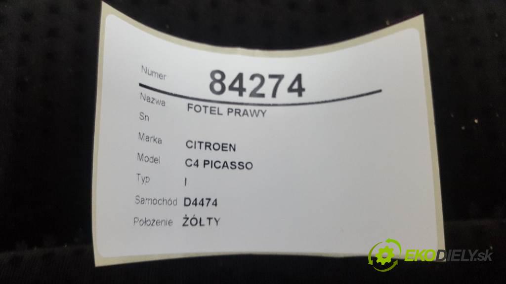 CITROEN C4 PICASSO I 2009 100kw I 1997 Sedadlo pravy  (Sedačky, sedadlá)