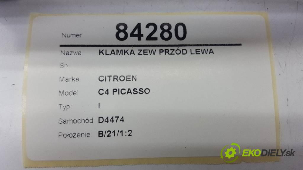 CITROEN C4 PICASSO I 2009 100kw I 1997 Kľučka vonkajšia predný ľavá strana EZRC