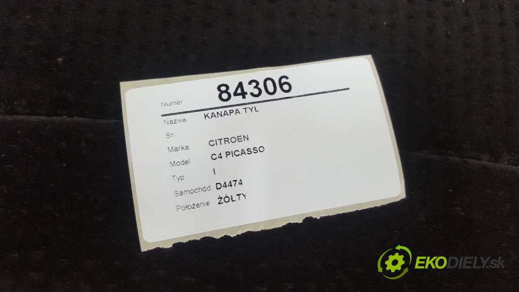 CITROEN C4 PICASSO I 2009 100kw I 1997 Sedadlo zad  (Sedačky, sedadlá)