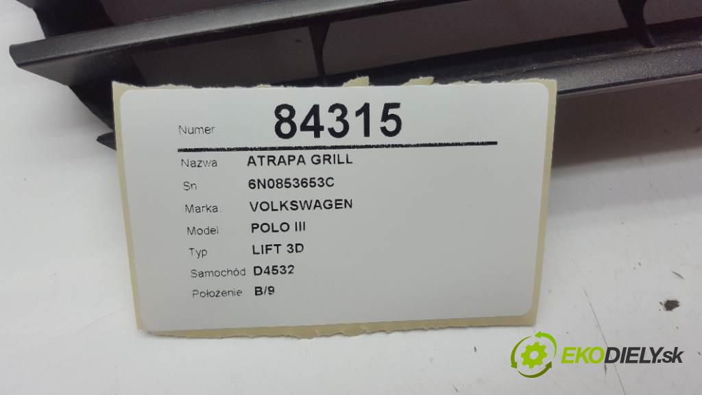 VOLKSWAGEN POLO III LIFT 3D 2001 44kw LIFT 3D 1390 mřížka maska 6N0853653C (Mřížky (masky) chladičů)