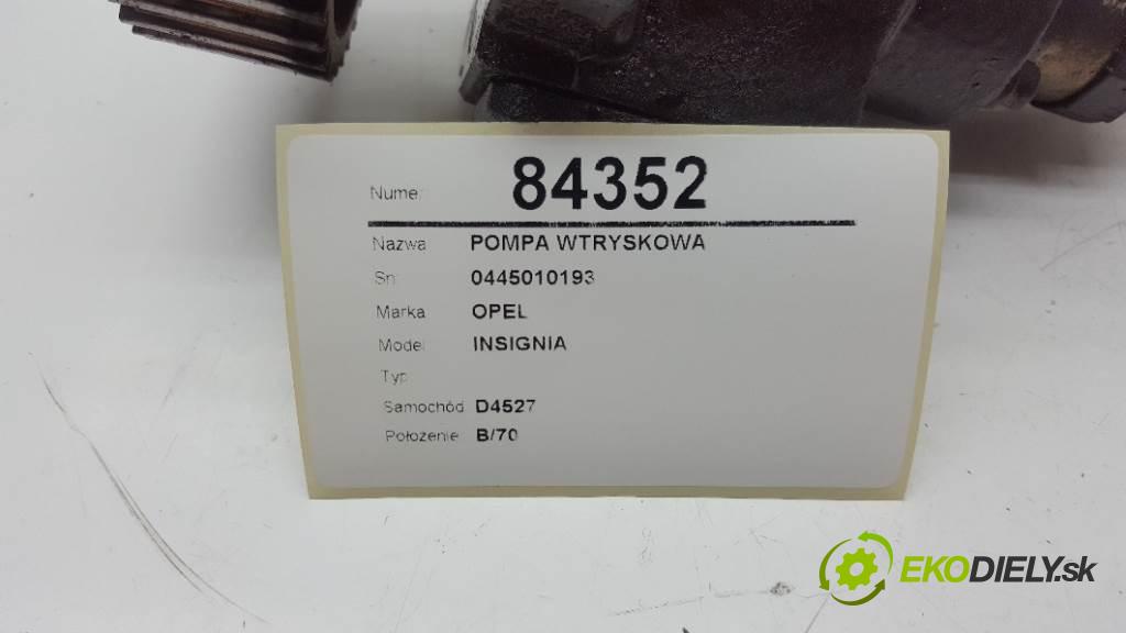 OPEL INSIGNIA   2011 118kw   1956 Pumpa vstrekovacia 0445010193 (Vstrekovacie čerpadlá)