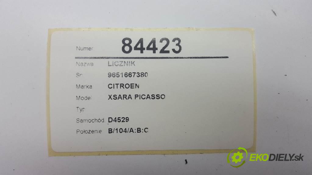 CITROEN XSARA PICASSO  2004 85kW    1749 Prístrojovka 9651667380 (Prístrojové dosky, displeje)