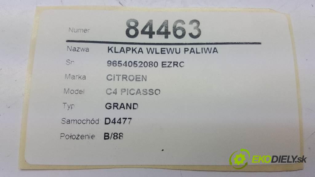 CITROEN C4 PICASSO GRAND 2008 100kw GRAND 1997 Dvierka nádrže paliva 9654052080 EZRC (Ostatné)