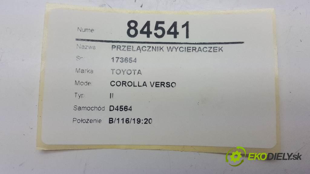 TOYOTA COROLLA VERSO II 2005 100kw II 2231 Prepínač stieračov 173654 (Prepínače, spínače, tlačidlá a ovládače kúrenia)