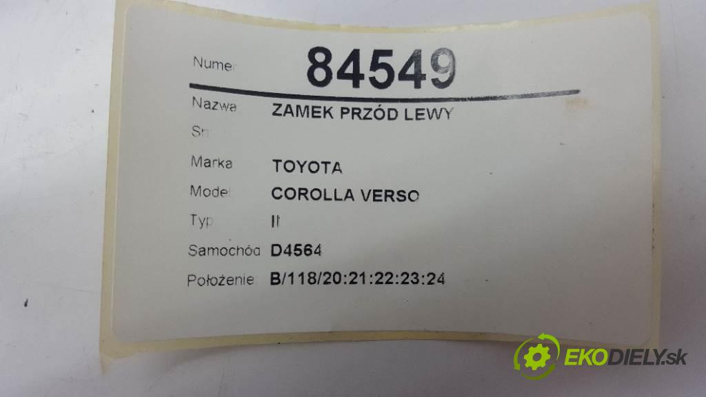 TOYOTA COROLLA VERSO II 2005 100kw II 2231 zámok přední část levý 6 PIN