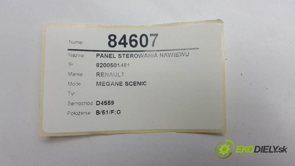 RENAULT MEGANE SCENIC  2006 99kW    1998 Panel ovládania kúrenia 8200501461 (Prepínače, spínače, tlačidlá a ovládače kúrenia)