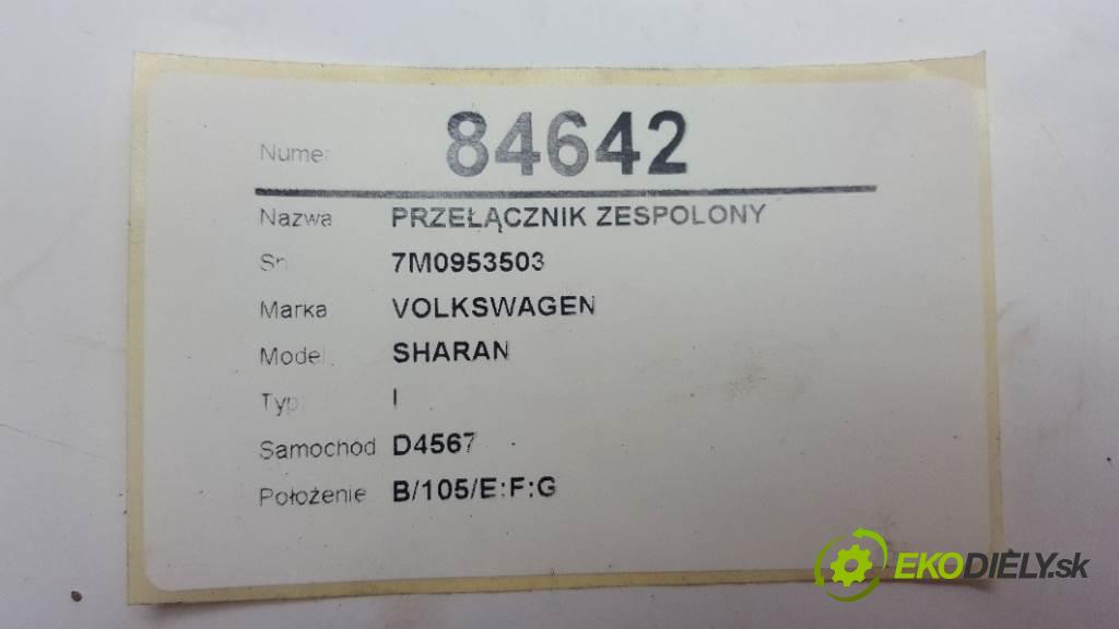 VOLKSWAGEN SHARAN I 1999 66kw I 1896 Prepínač kombinovaný 7M0953503 (Prepínače, spínače, tlačidlá a ovládače kúrenia)