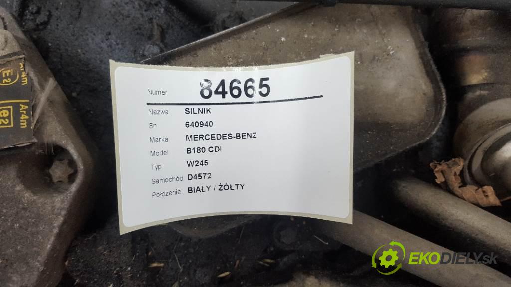 MERCEDES-BENZ B180 CDI W245 2005 80kw W245 1992 Motor 640940 (Motory (kompletné))