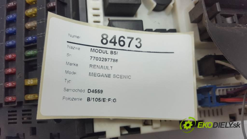 RENAULT MEGANE SCENIC  2006 99kW    1998 Modul BSI 7703297786 (Poistkové skrinky)
