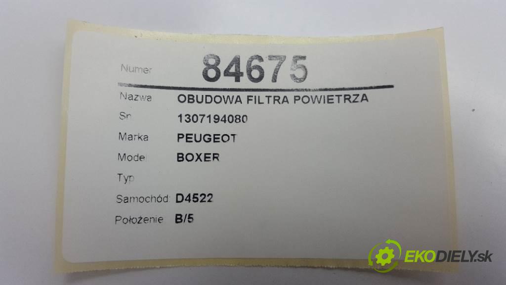 PEUGEOT BOXER  2001     2180 obal filtra vzduchu 1307194080 (Kryty filtrů)