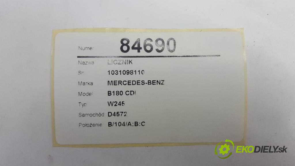 MERCEDES-BENZ B180 CDI W245 2005 80kw W245 1992 Prístrojovka 1031098110 (Prístrojové dosky, displeje)