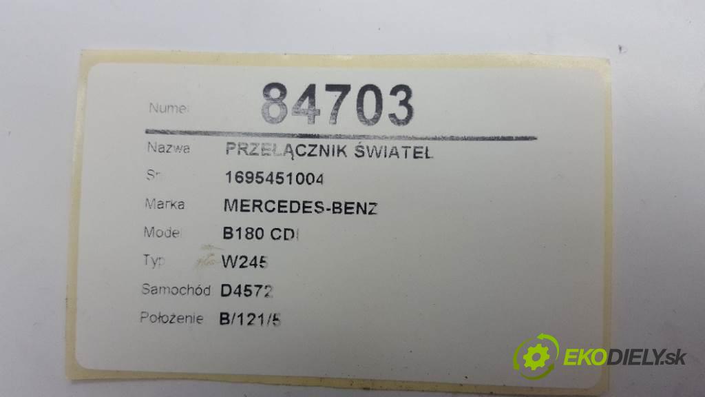 MERCEDES-BENZ B180 CDI W245 2005 80kw W245 1992 Prepínač svetiel 1695451004 (Prepínače, spínače, tlačidlá a ovládače kúrenia)
