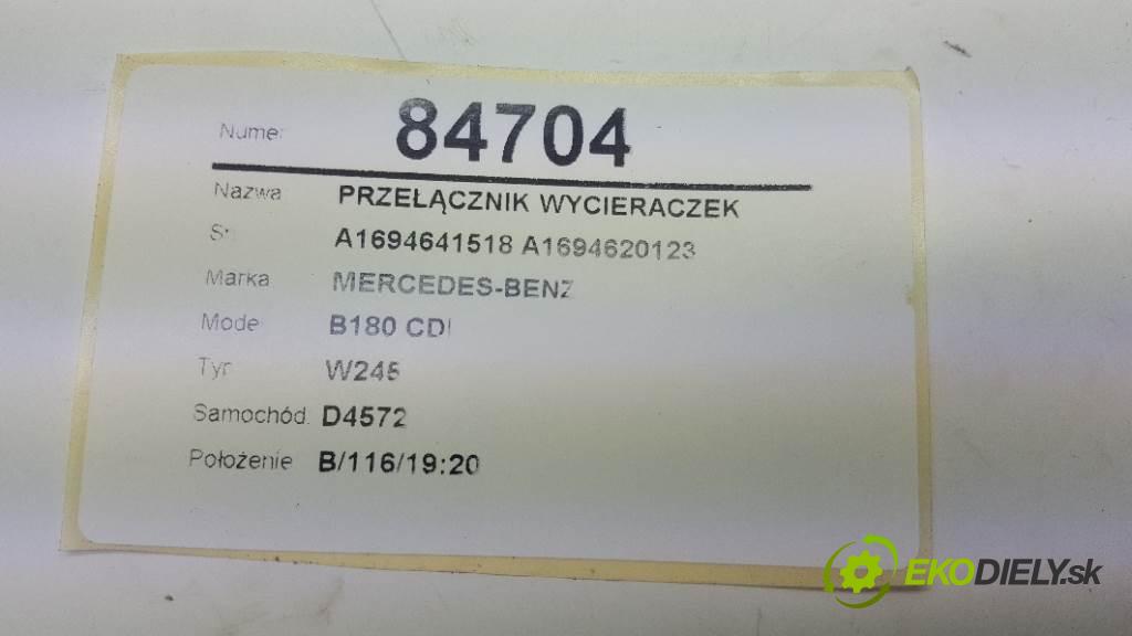 MERCEDES-BENZ B180 CDI W245 2005 80kw W245 1992 Prepínač stieračov A1694641518 A1694620123 (Prepínače, spínače, tlačidlá a ovládače kúrenia)