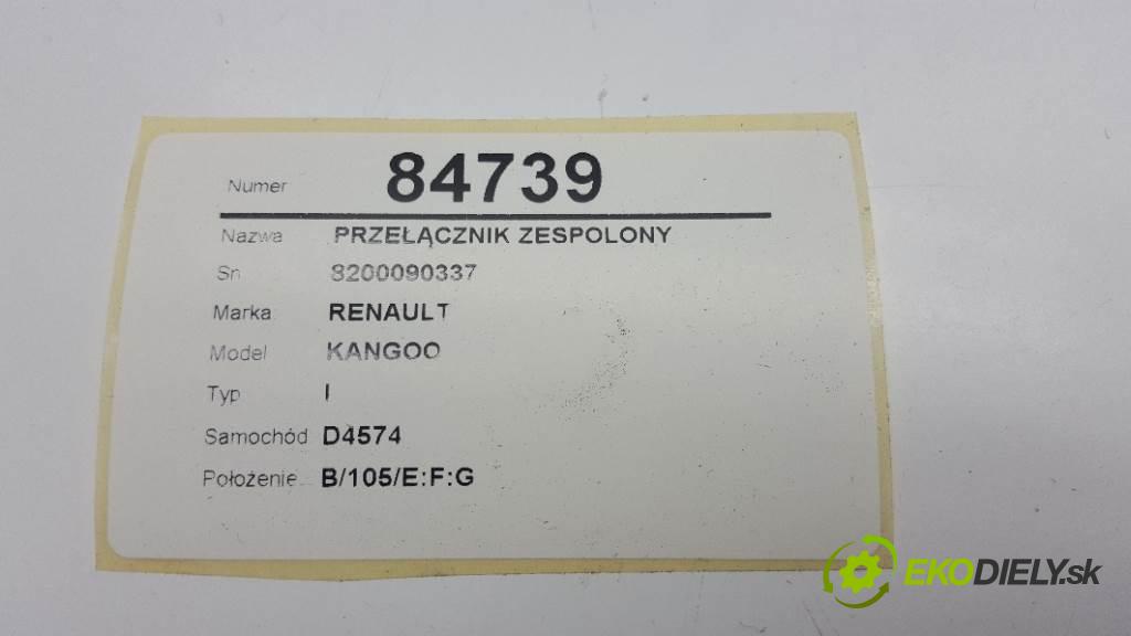 RENAULT KANGOO I 2002 48kw I 1461 Prepínač kombinovaný 8200090337 (Prepínače, spínače, tlačidlá a ovládače kúrenia)