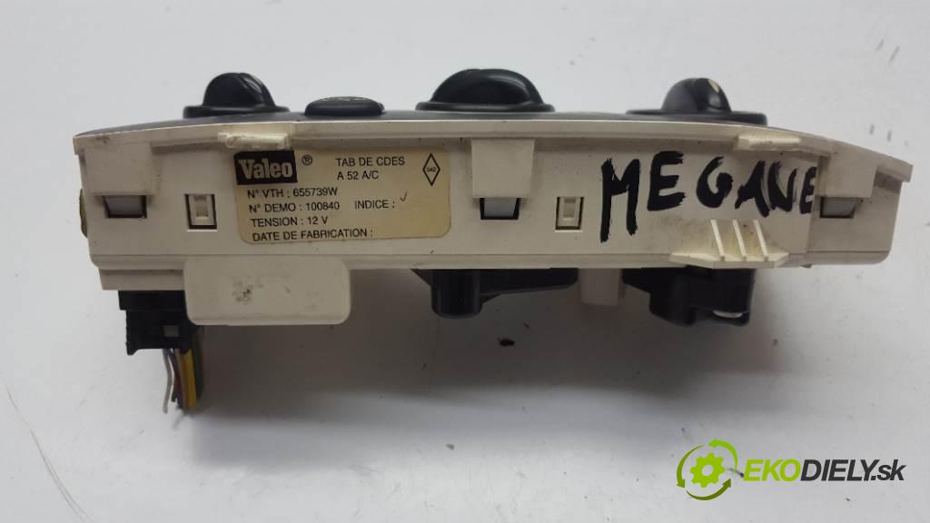 RENAULT MEGANE I        Panel ovládania kúrenia 655739W (Prepínače, spínače, tlačidlá a ovládače kúrenia)