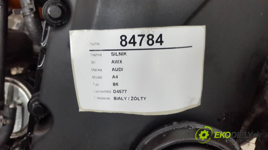 AUDI A4 B6 2002 96kw B6 1896 Motor AWX (Motory (kompletné))
