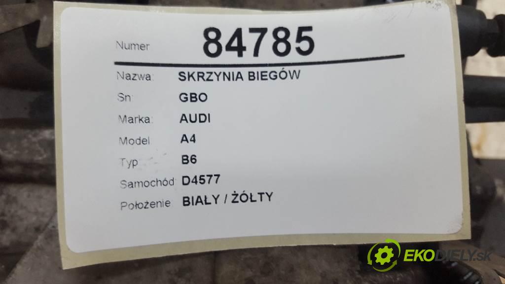 AUDI A4 B6 2002 96kw B6 1896 Prevodovka GBO (Prevodovky)