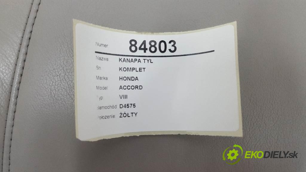HONDA ACCORD VIII 2009 148kW VIII 2354 Sedadlo zad KOMPLET (Sedačky, sedadlá)