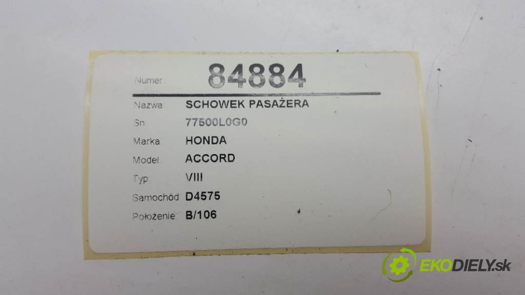 HONDA ACCORD VIII 2009 148kW VIII 2354 Priehradka, kastlík spolujazdca 77500L0G0 (Priehradky, kastlíky)