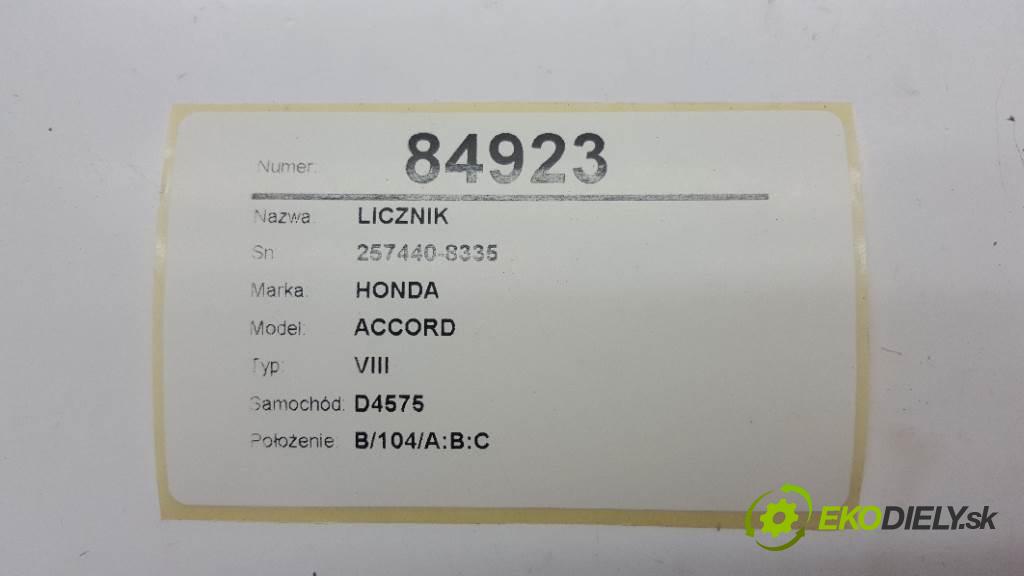 HONDA ACCORD VIII 2009 148kW VIII 2354 Prístrojovka 257440-8335 (Prístrojové dosky, displeje)