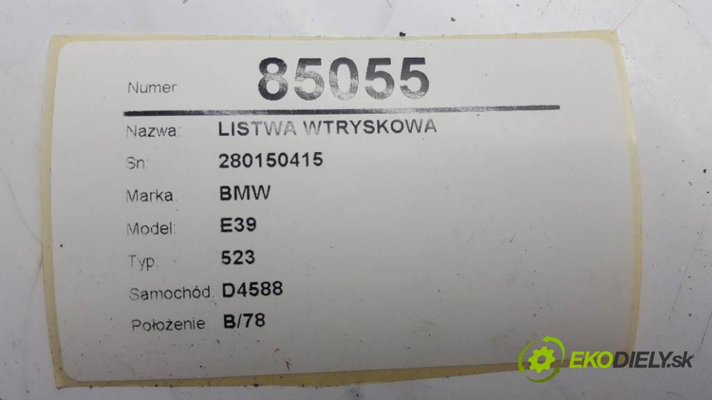 BMW E39 523 1996 125kw 523 2494 Lišta vstrekovacia 280150415 (Vstrekovacie lišty)