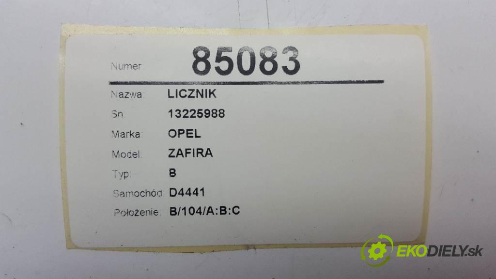 OPEL ZAFIRA B 2007 88kW B 1910 Prístrojovka 13225988 (Prístrojové dosky, displeje)