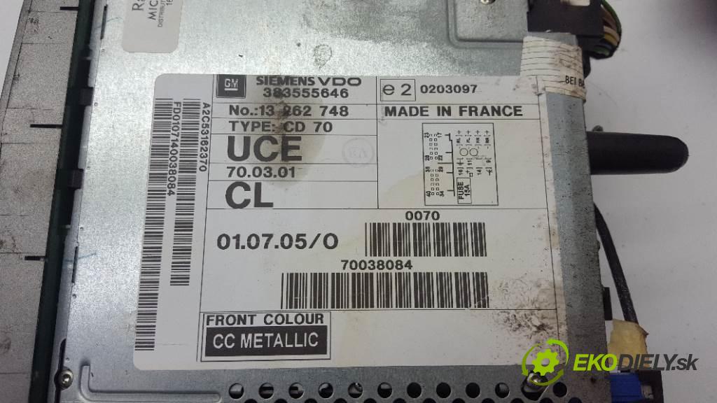 OPEL ZAFIRA B 2007 88kW B 1910 RADIO 13262748 13111163  13159587 (Audio zariadenia)